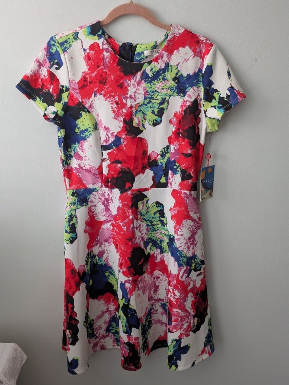 Milly for Design Nation Floral Fit & Flare Dress Size 10 NWT